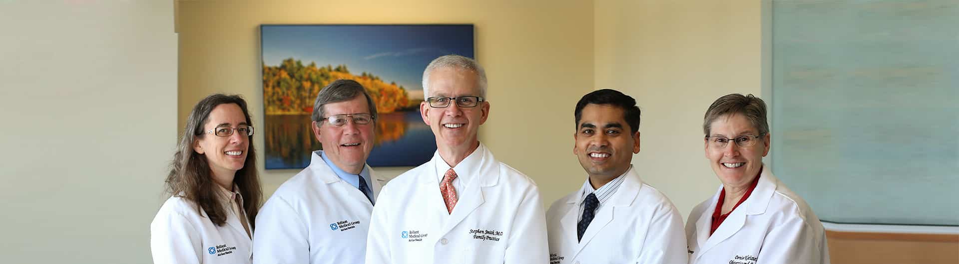 Group of providers in white coats Reliant Medical Group