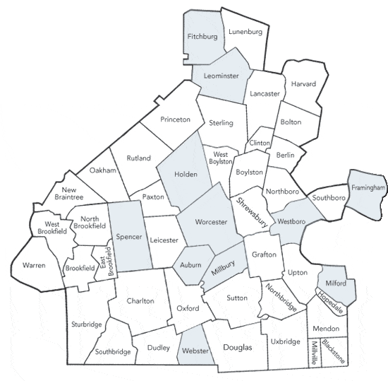 South Worcester County Map