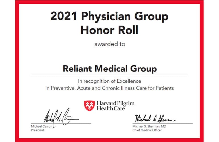 Reliant Medical Group Made the Honor Roll!