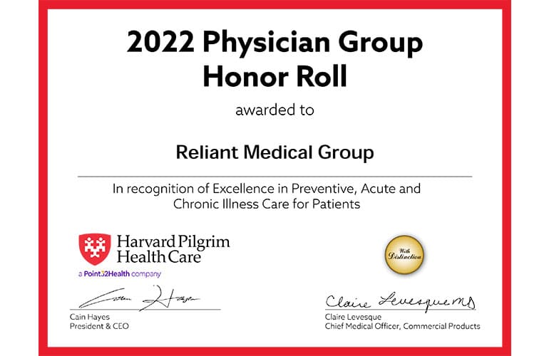 Reliant Medical Group Made the Honor Roll Again