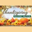 Thanksgiving Holiday Hours Announcement